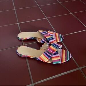 J.Crew Cora Multistripe Rainbow
Sandals size 9